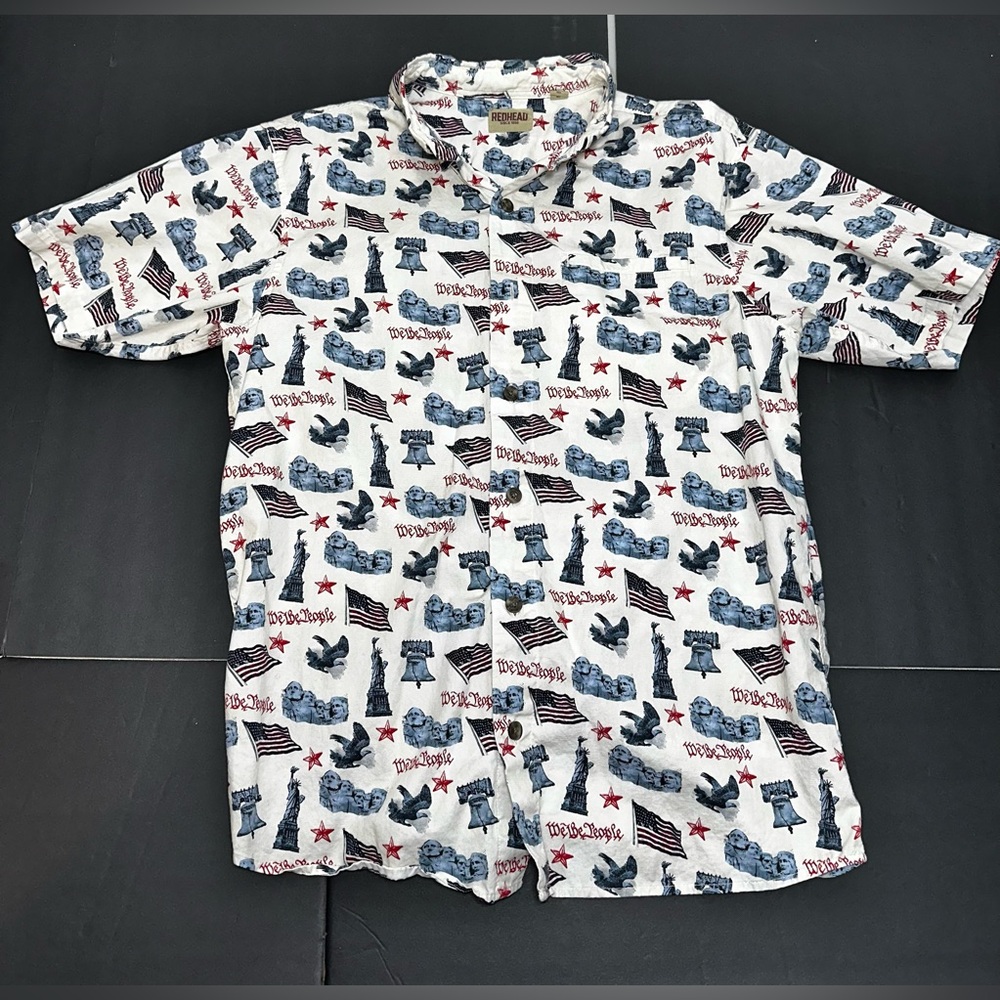 RedHead Patriotic Button-Up Shirt – Short Sleeve